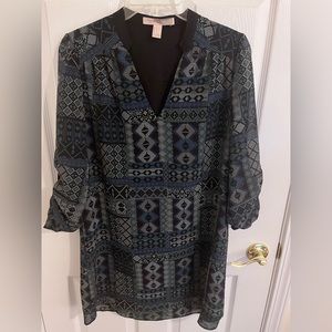 Forever 21 patterned dress. Size Small. Adjustable sleeves.